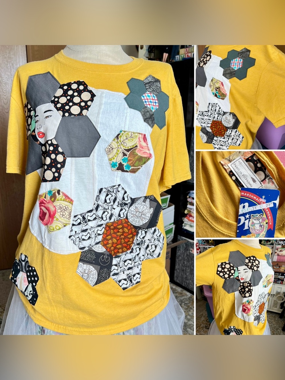 Hexie Flowers Panic Tee Shirt
